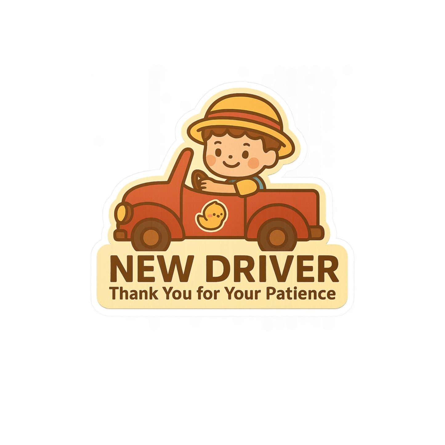 Jacky “New Driver” Kiss-Cut Vinyl Decal