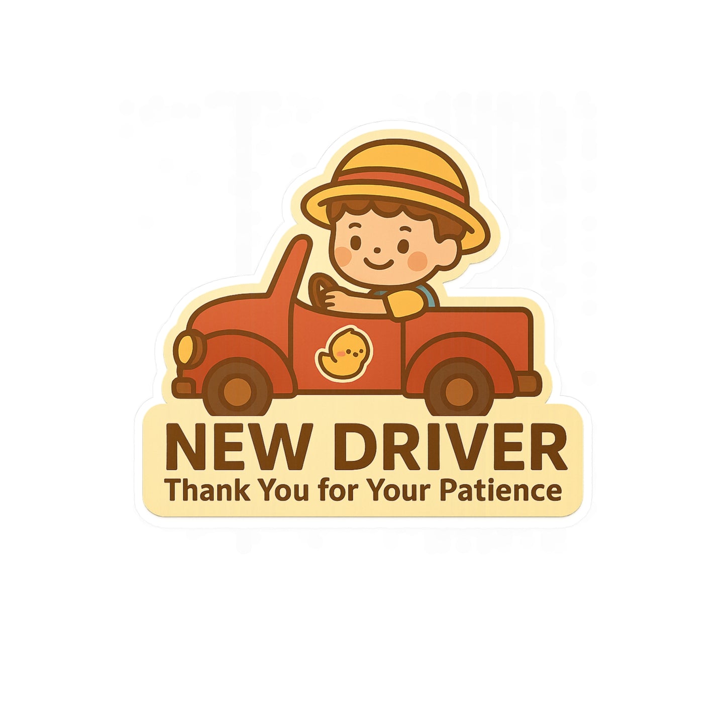 Jacky “New Driver” Kiss-Cut Vinyl Decal