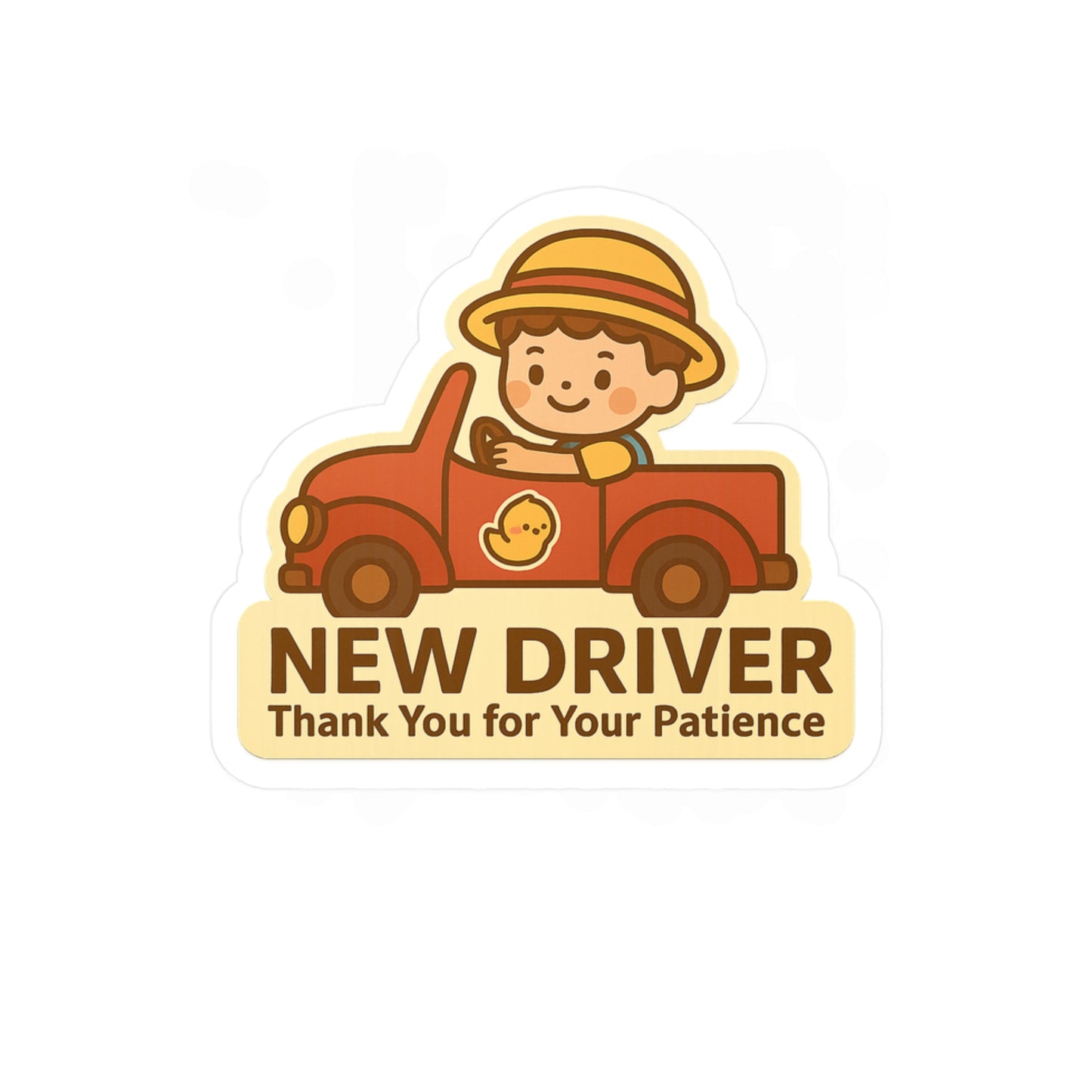 Jacky “New Driver” Kiss-Cut Vinyl Decal