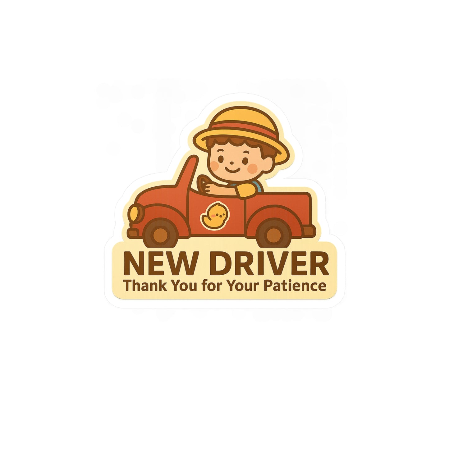 Jacky “New Driver” Kiss-Cut Vinyl Decal