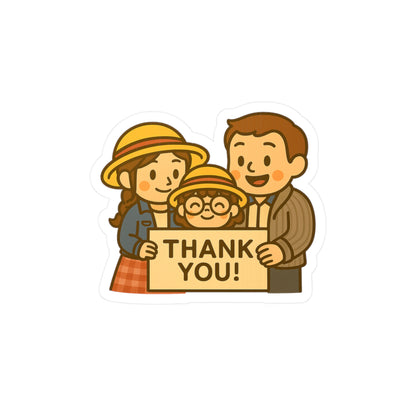 Cara Family “Thank You” Kiss-Cut Vinyl Decal
