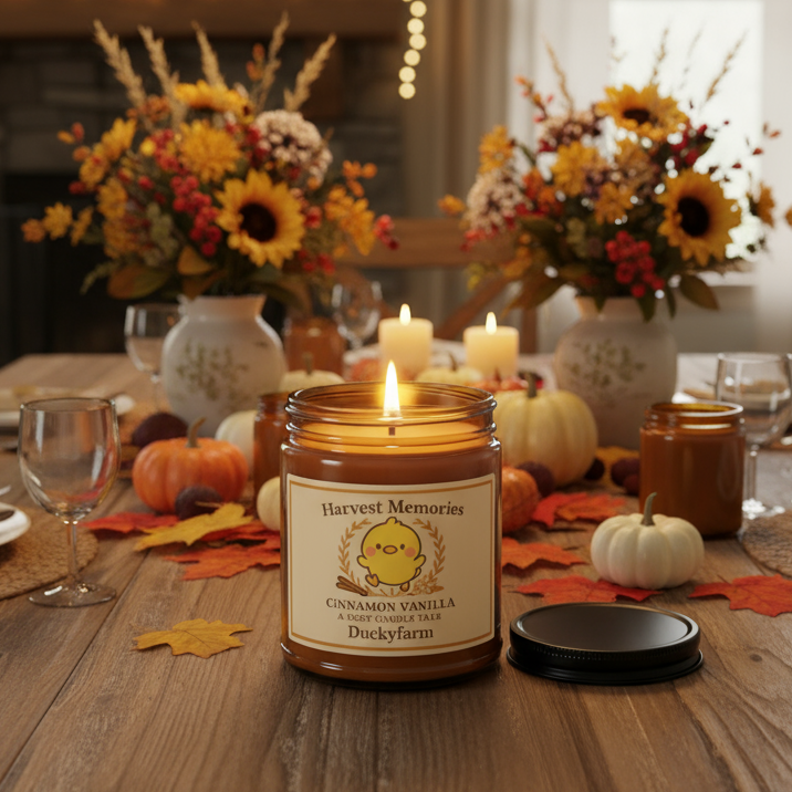 Cinnamon Vanilla Harvest Memories Soy Candle (9 oz)