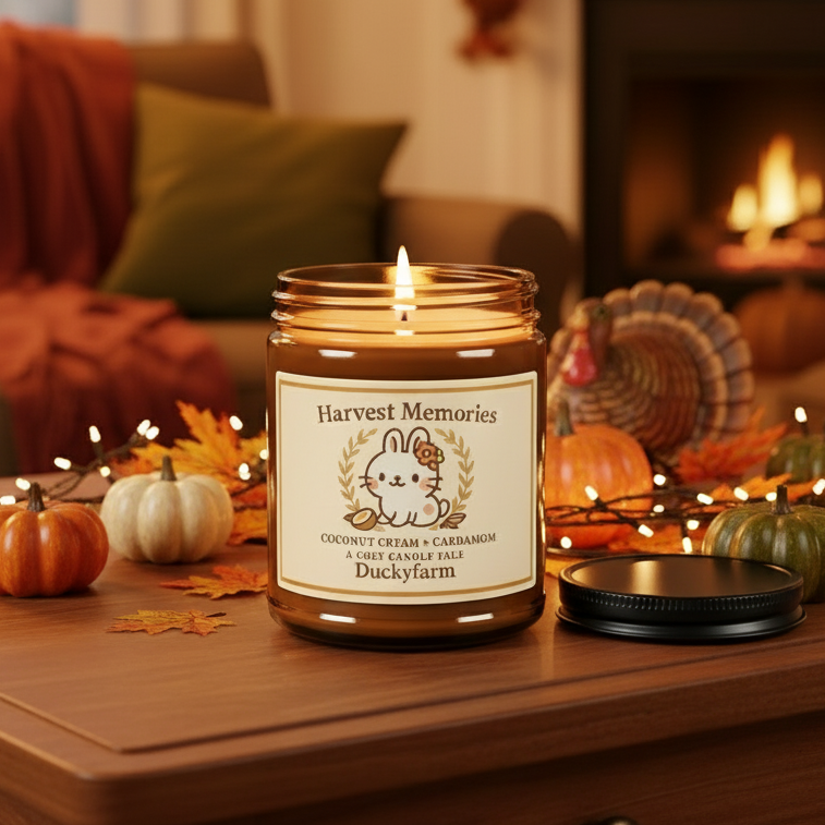 Coconut Cream & Cardamom Harvest Memories Soy Candle (9 oz)